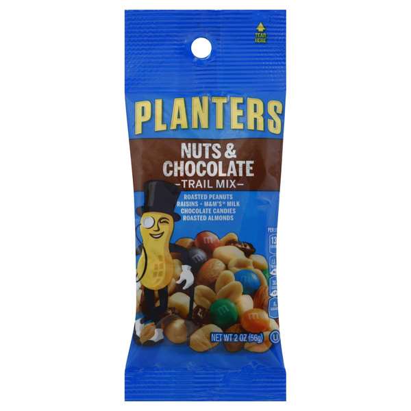 Planters Planters Snack Nut Chocolate Trail Mix 2 oz. Bag, PK72 10029000000275